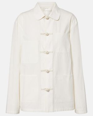 The Row Behati Cotton Poplin Jacket - White