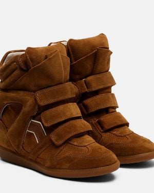 Isabel Marant Bekett Suede High-Top Trainers - Brown