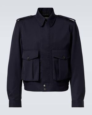 Dries Van Noten Wool Gabardine Jacket - Blue