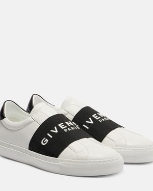 Givenchy Urban Street Logo Leather Slip-On Sneakers - White