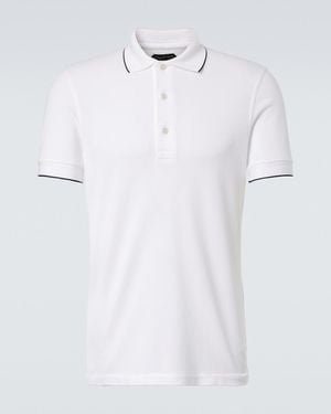 Tom Ford Polohemd Aus Pique - Weiß