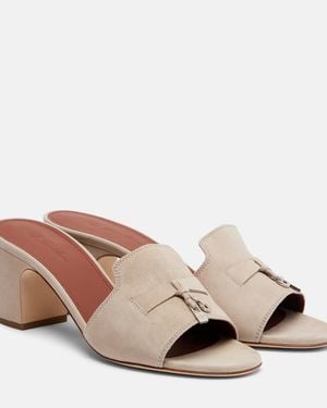 Loro Piana Suede Mules - Brown