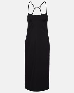 Gucci Horsebit Embellished Midi Dress - Black
