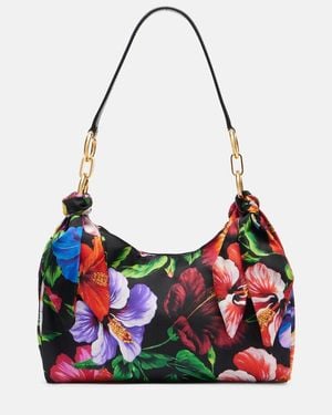 Dolce & Gabbana Small Floral Satin Tote Bag - Red