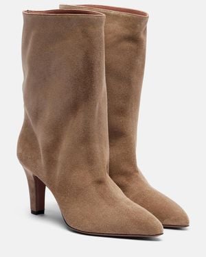 Paris Texas Elsa 75 Suede Ankle Boots - Brown
