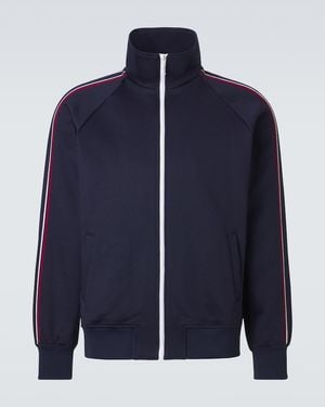 Saint Laurent Cotton-Blend Track Jacket - Blue