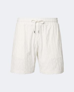 Frescobol Carioca Terry-Trimmed Cotton Blend Shorts - White