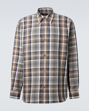 Studio Nicholson X Aaron Levine View Checked Cotton Shirt - Blue