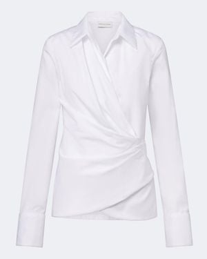 Dries Van Noten Wickelhemd Aus Baumwoll-Popeline - Weiß