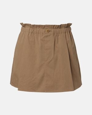 Vince Falda Pantalon De Sarga De Algodon - Neutro
