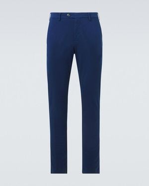 Canali Chinohose Aus Baumwolle - Blau