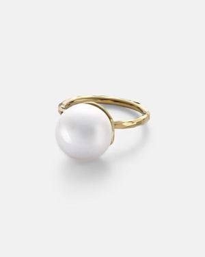 Octavia Elizabeth Orb 18Kt Ring With Pearl - White