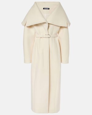 Jacquemus Le Manteau Caruso Belted Wool Coat - Natural