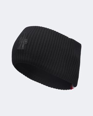 Moncler Logo Virgin Wool Headband - Black