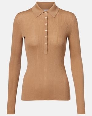 Gabriela Hearst Polopullover Sophia Aus Wolle - Braun