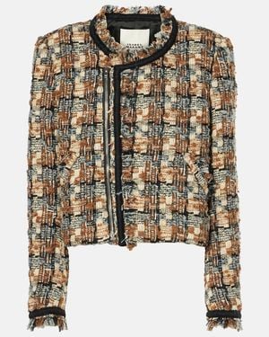 Isabel Marant Kerry Cropped Wool-Blend Jacket - Metallic