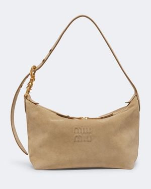Miu Miu Bolso Al Hombro Spirit De Ante - Blanco