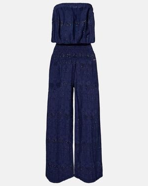 Melissa Odabash Naomi Cotton Jumpsuit - Blue