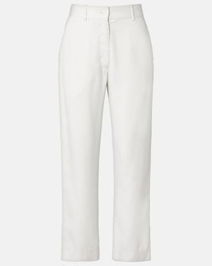 The Row Igor Cotton Straight Trousers - White