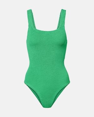 Hunza G Square Neck Swimsuit - Green