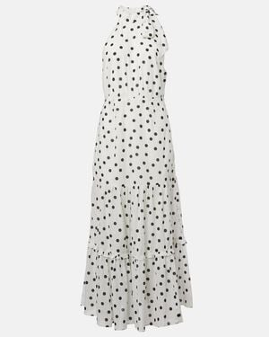 RIXO London Polka-Dot Cotton Maxi Dress - White