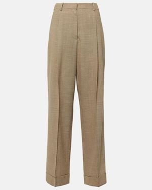 The Row Tor Virgin Wool Wide-Leg Pants - Natural