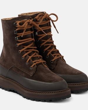 Le Monde Beryl Dolomite Suede Lace-Up Boots - Brown