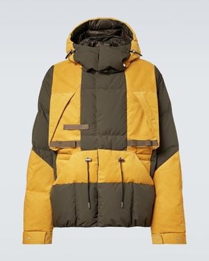 Sacai Colourblock Down Jacket - Yellow
