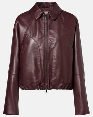 Brunello Cucinelli Lederjacke - Braun