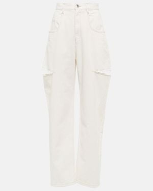 Maison Margiela High-Rise Straight Leg Jeans - White