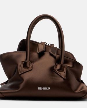 The Attico La Passeggiata Mini Satin Tote Bag - Brown