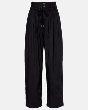 Isabel Marant Inaya High-Rise Wide-Leg Trousers - Blue
