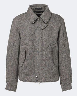 Dries Van Noten Checked Wool Jacket - Gray