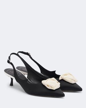 Roger Vivier Slingback-Pumps Rose Vivier Aus Satin - Schwarz