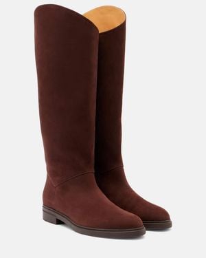 Loro Piana Kilda Suede Knee-High Boots - Brown
