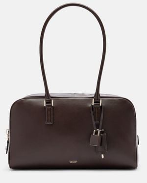 Tom Ford Schultertasche Aus Leder - Braun