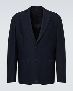 Giorgio Armani Crepe Blazer - Blue