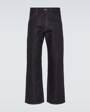 Junya Watanabe X Levi's Cotton And Linen Straight Jeans - Blue