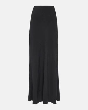 Ami Paris Crepe Maxi Skirt - Black