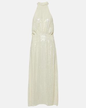 RIXO London Bridal Vivienne Sequined Midi Dress - White