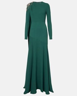 Erdem Embellished Gown - Green