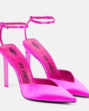 The Attico Perine 105 Satin Court Shoes - Pink