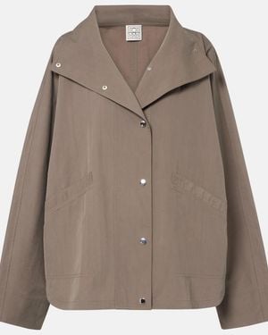TOTEME Oversized Cotton-Blend Jacket - Brown