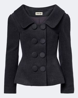 ShuShu/Tong Double-Breasted Wool And Silk-Blend Blazer - Black