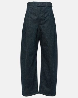 Lemaire High-Rise Barrel-Leg Jeans - Blue