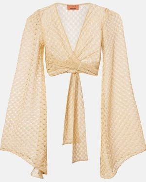 Missoni Lame Crop Top - Natural