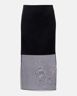 KHAITE Sybil Layered Midi Skirt - Black