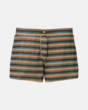 Oséree Shorts Lumiere A Rayas - Verde