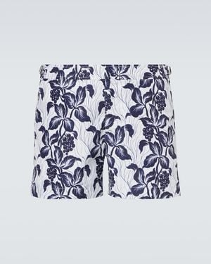 Orlebar Brown Bulldog Floral Swim Trunks - Blue