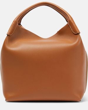Loro Piana Bale Leather Shoulder Bag - Brown